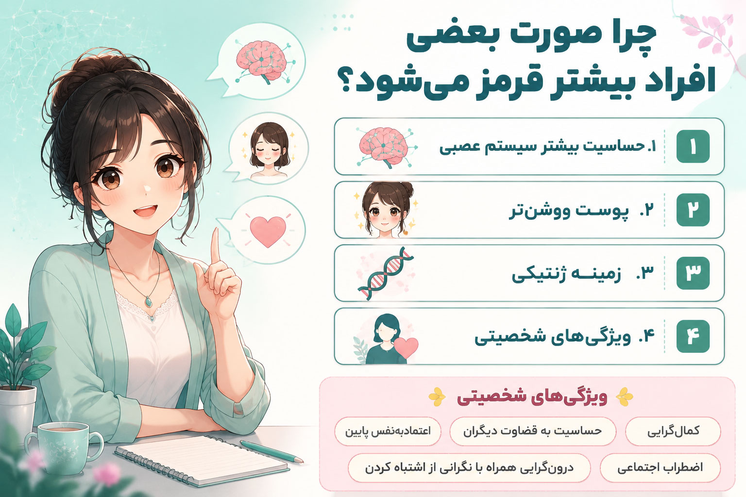 چرا صورت بعضی افراد بیشتر قرمز می‌شود؟