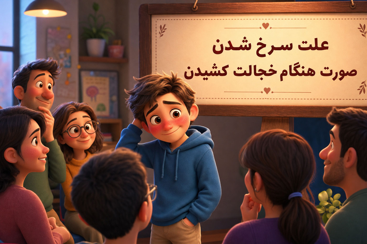 علت سرخ شدن صورت هنگام خجالت کشیدن