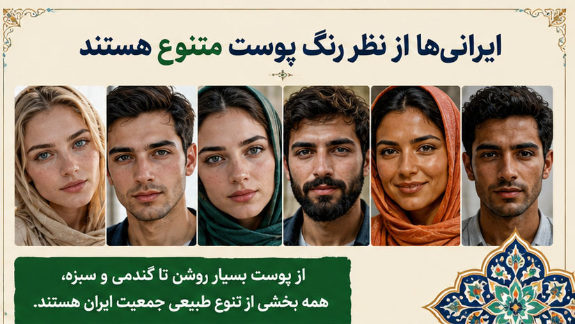 چرا مردم ایران رنگ پوستهای متفاوتی دارند؟